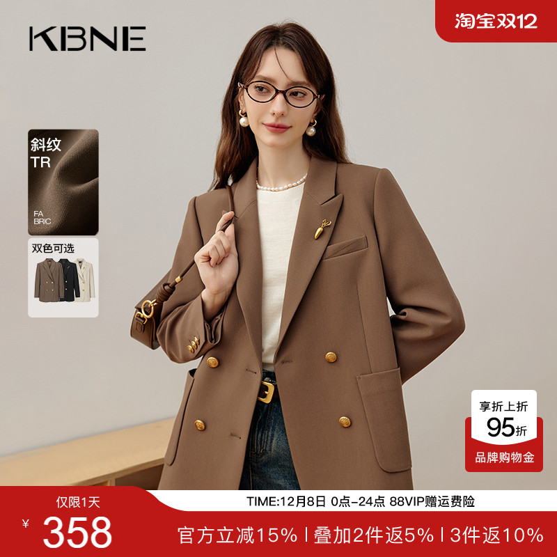 KBNE2025新款休闲职场通勤正装黑色时尚洋气时髦西装外套女春秋