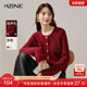 KBNE2026新款 上衣气质毛衣秋冬女 长袖 安可拉红羊毛针织衫 外套开衫