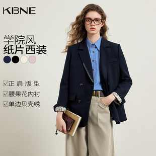 KBNE学院风休闲西装外套女2026春季新款高级感西服气质小个子上衣