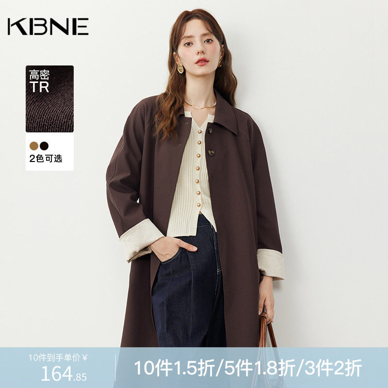 KBNE风衣长款大衣740847012