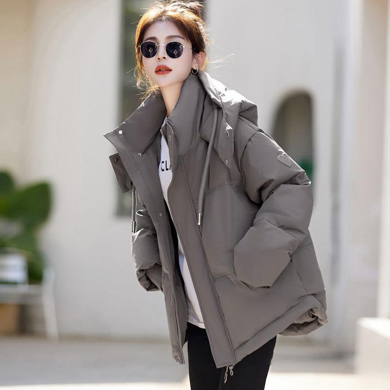 白小鸭暖短款羽绒服女冬季绒新款韩版宽松加厚保ZGUAN821个子外套