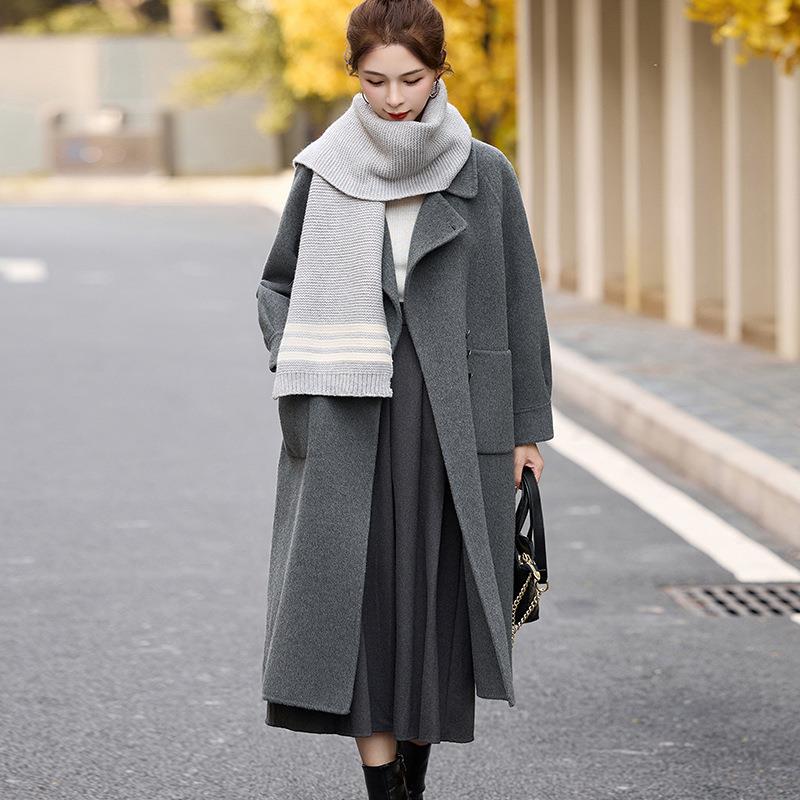 羊毛双面年呢大衣女中ZGUAN860款冬新款高级感小个子长休秋闲毛呢