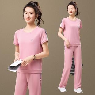運(yùn)天七分褲 韓系動服套裝 89854609女夏新款 短袖 今年流行牌休閑一品