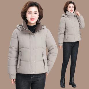30-8820款棉衣服棉女款爆短款新中款冬季时尚宽松老年妈妈立领小