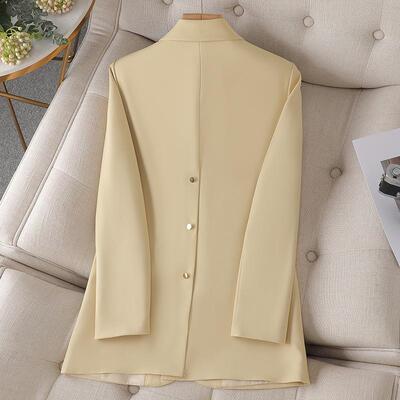 杏色设感西装外女GDX00638时春秋尚新款职业高级感套休闲女计士小
