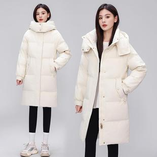 版 棉服女中长款 搭6605棉服时尚 新款 松简约棉衣韩宽 加厚百外套冬季