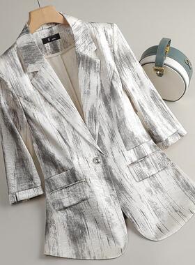 职业西分外套女春GDX-1789秋季新款气质感时髦计感七袖上衣通设勤