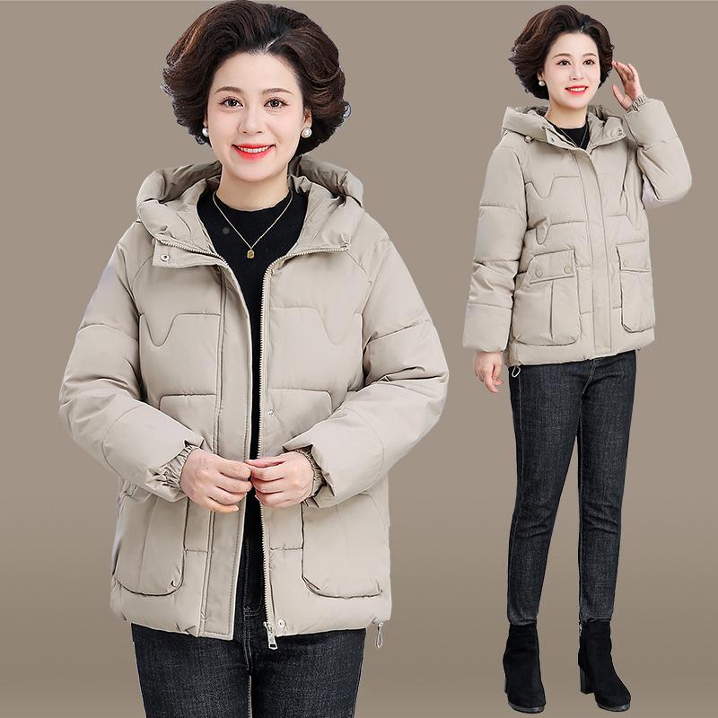 中子老年妈冬季羽绒棉服装短款小个新款棉84199925衣中年女外妈套