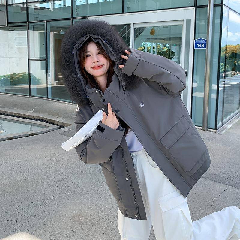 派工克装羽绒女冬中长款款小个子高端加厚新保暖白鸭ZZB1597服绒