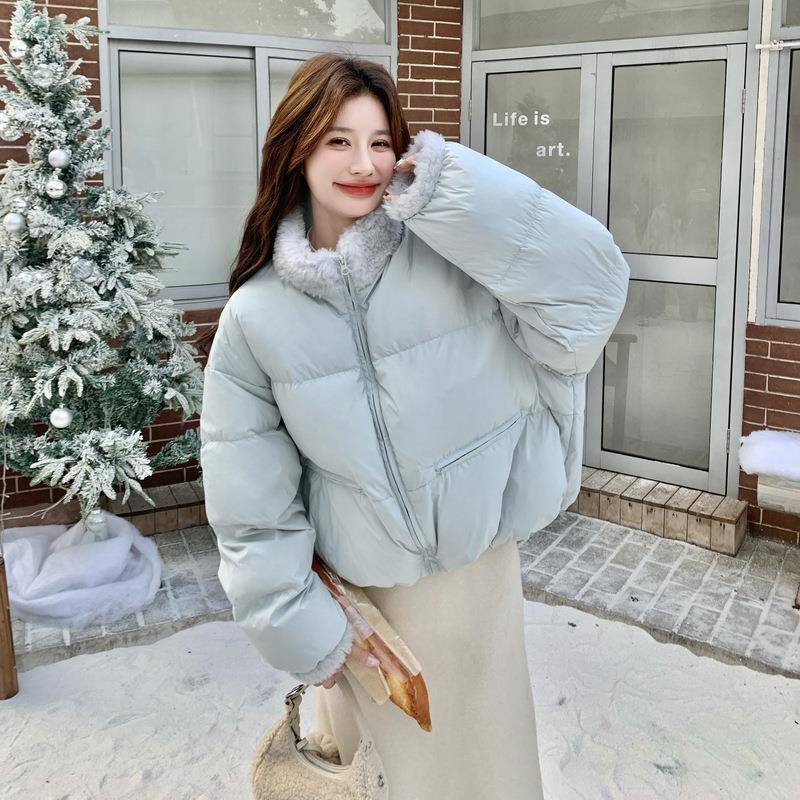 新款款短拼接羽绒宽服松子C062-878小个外套