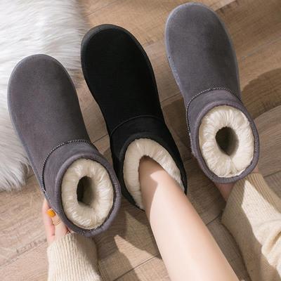 韩国雪地靴女2025冬季新款短靴加绒爆款面包棉鞋加厚防滑保暖女靴