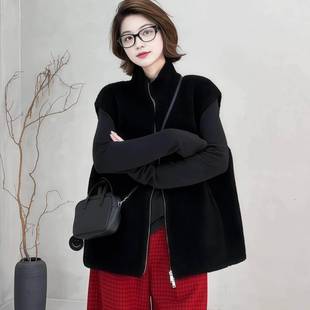 欧洲站洋气叠穿马甲女减龄2025秋季新款大码胖MM宽松显白显瘦上衣