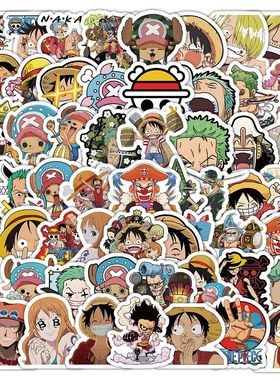 10/50/100PCS Cool One Piece Anime Cartoon Stickers Decals Fo