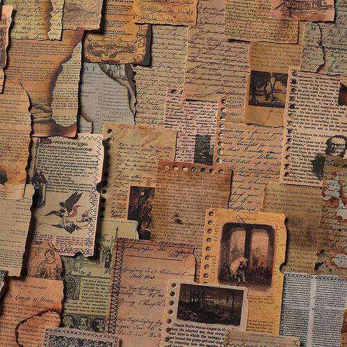 Vintage Literature and Art Scrapbook Scrapbook Material Pape