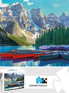 1000 Pieces Moraine Lake Jigsaw Puzzles for Adults Home Deco