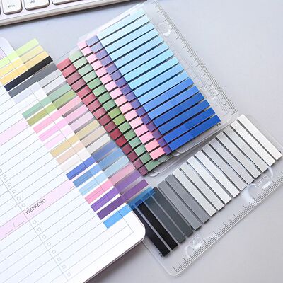 320PCS Clear Sticky Notes Self-Adhesive Colorful Memo Pads f
