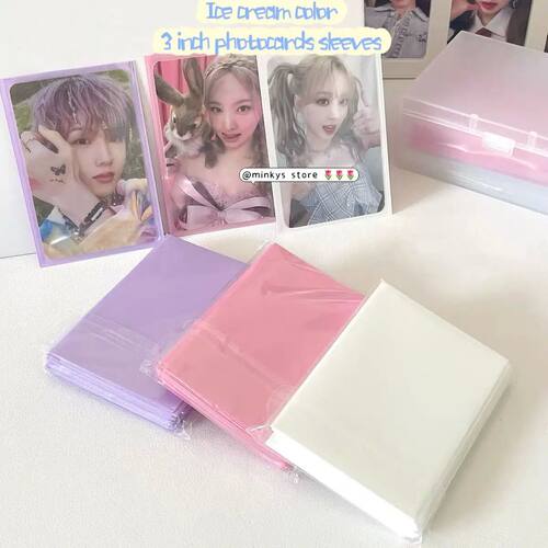 ice Cream Color 50pcs/pack Kpop Toploader Card Bag Photocard