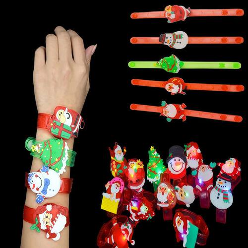 12-36Pcs Christmas Tree Elderly Pattern Glowing Watch Christ