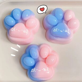 Kawaii Squishy Cat Paw Soft Jelly Feel Squeeze Toy Anti-Stre
