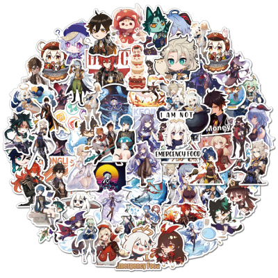 50/100PCS Anime Game Genshin Impact Stickers Graffiti For