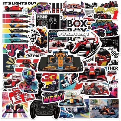 50pcs F1 Formula One Cool Speed Racing Stickers For Decorati