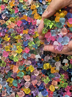 500-50pcs Luminous Mini Ducks Moss Microlandscape Miniature