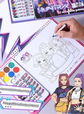 KPop Demon Hunter Coloring Books Picture Book Peripheral Puz