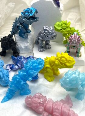 3d Printing Toy Small Dinosaur Can Move Multi-color Children
