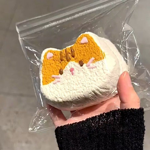 Orange Cat Pinch Music Cement Feeling High Color Value Cute