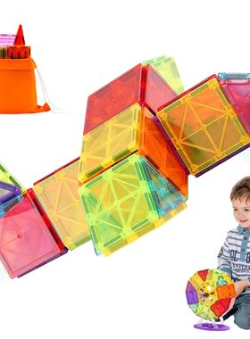 SucceBuy 121PCS Magnetic Building Blocks Set Construction Pu