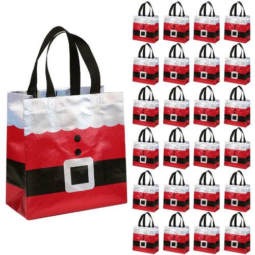 5/10/20Pcs Santa Claus Christmas Gift Bags with Handle Non-W