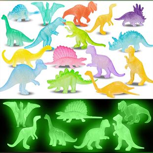 Mini 16pcs Glow Luminous Dinosaurs Dark Toys Dino The
