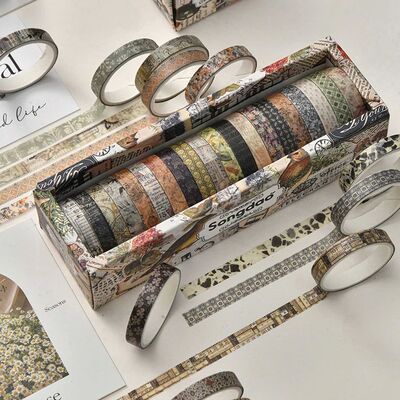 Retro Washi Tape 20 Rolls Scrapbooking Supplies Washitape St