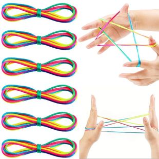 String Finger Games Rainbow Rope Cradle Classic Thread Color