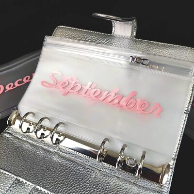 A6 Loose Leaf Monthly Zipper Bag Cash Budget Envelope Binder