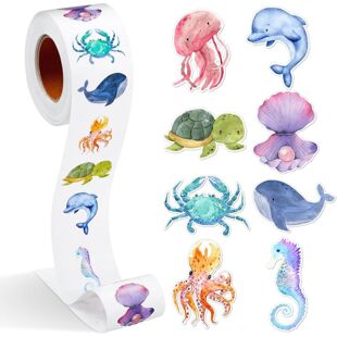 100-500pcs New Cartoon Marine Animal Park Dolphin Stickers f
