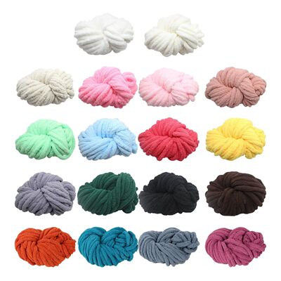 Chunky Chenille Yarn Gauge 7 Plush Jumbo Yarn Acrylic Thick