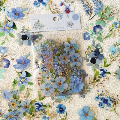40sheets/pack Vintage Gilding Green Leaf Flower Notebook Dec