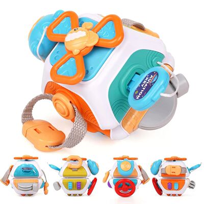 Baby Busy Board Cube Montessori Sensory Toys for Toddler Edu