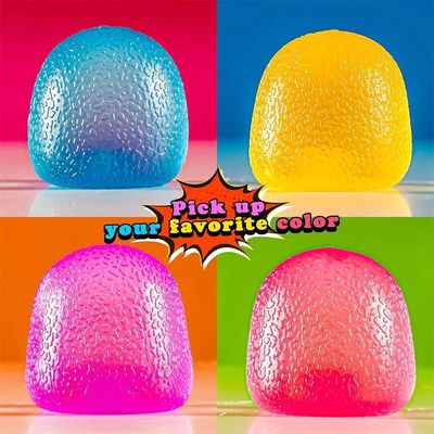 1PC Textured Squishy Squeeze Toy Malt Sugar Filled High Dens