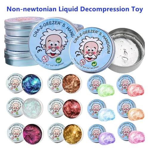 Reusable Putty Liquid Crystal Bouncy Slime Toy Kid Safe Mud