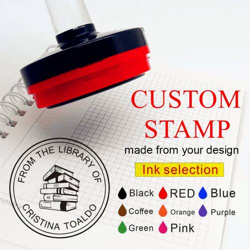 Round Stamp Personalized your own Logo  Customized Photosens