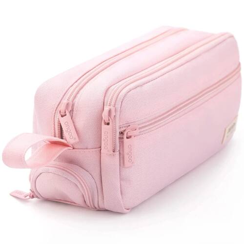 Large-Capacity Zippered Pencil Case Portable Multi-Compartme