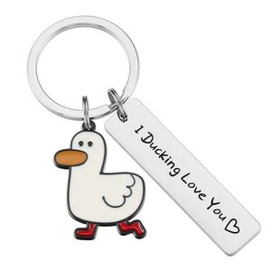 Pun You Cute Love Gift Ducking Keychain Funny Duck Lover