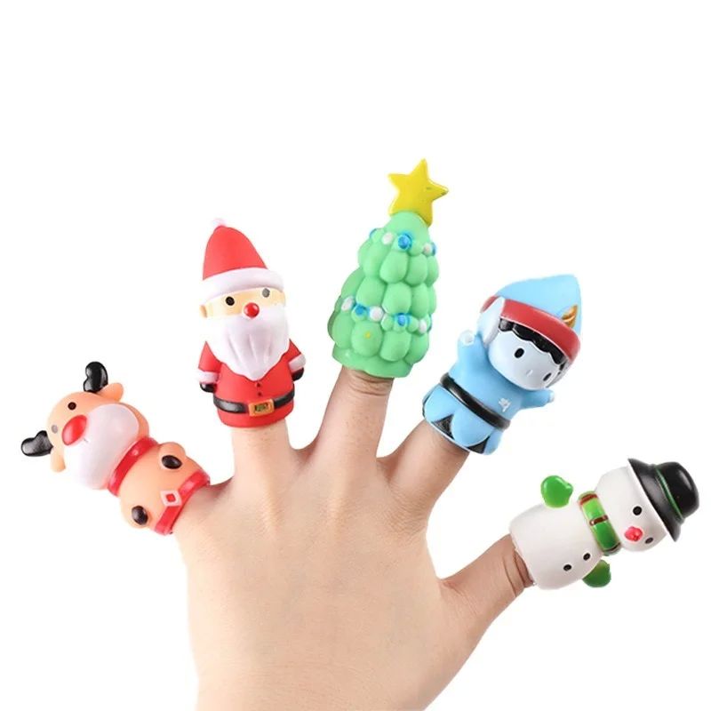 Finger Puppets Plastic Toy Baby Mini Animals Educational Han