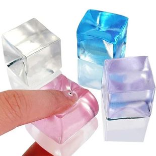 5/10Pcs Ice Cube Shaped Fidget Toy Square Stress Relief Ball