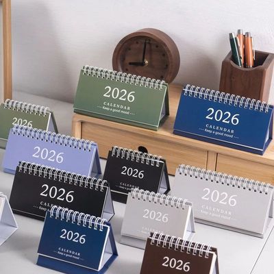 2026 Simple Style English Mini Desk Calendar Desktop Display