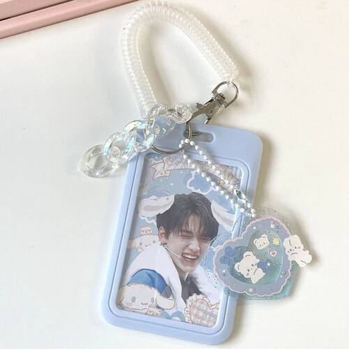 Kpop Photocard Holder Photo Display Holder With Love Keychai