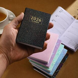 Portable A7 2026 Agenda Book Pocket with Calendar Appointmen