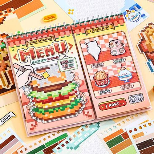 Mr.Paper 30pcs Pixel Art Vending Machine Series Sticker Book